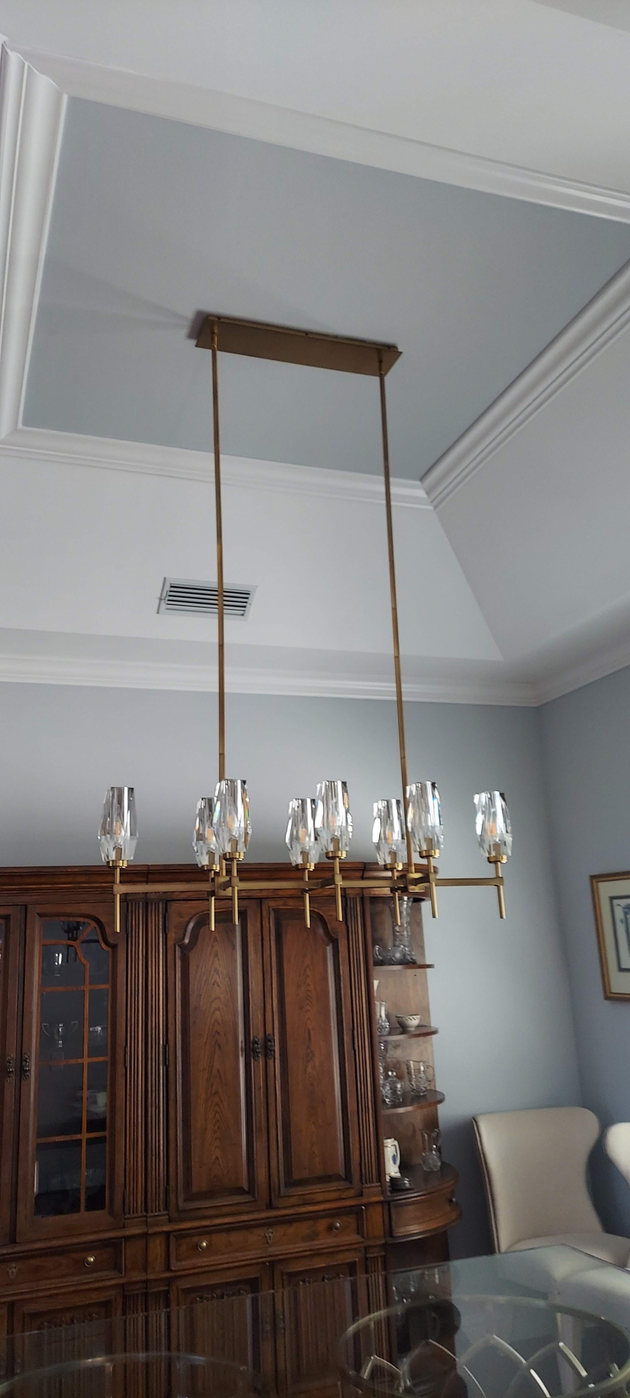 Another angle of the repair & painting done in the dining room' ceiling, at this Oaks home