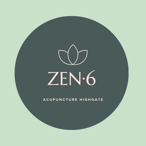Logo for ZEN·6 Acupuncture, Highgate, North London. Best acupuncturist in Highgate, near me, providing natural, holistic, complementary and alternative support and pain relief.