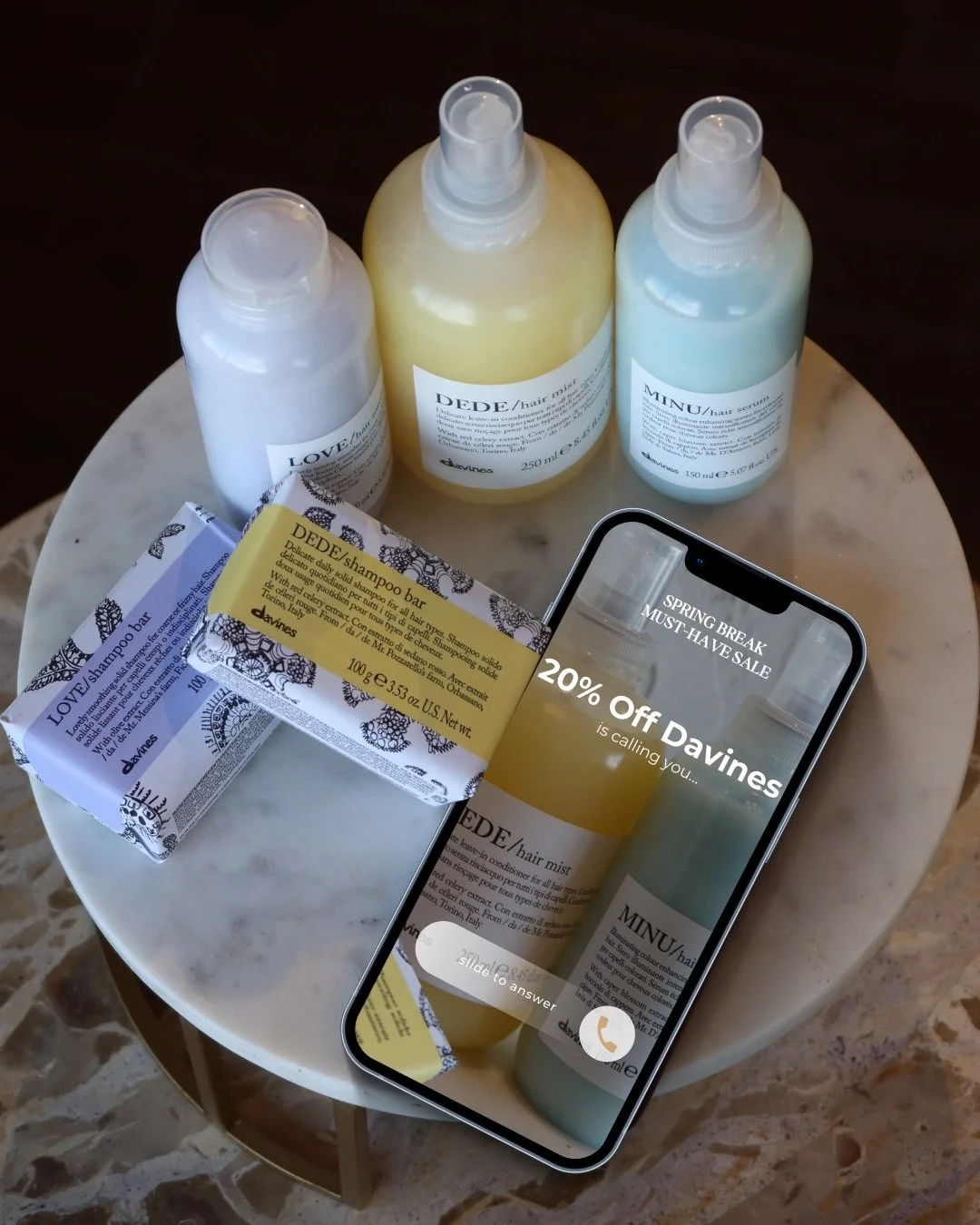 Spring Break hair starts before the trip! 💆🏼&zwj;♀️🫧🧴☀️

From now through March 31st, enjoy 20% off all Davines products &mdash; including our travel sizes, perfect for packing in your carry-on or beach bag.

Sun, saltwater, and pool days can be 