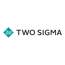 Logo with a blue diamond shape containing the number 20 and the words 'TWO SIGMA' in black.