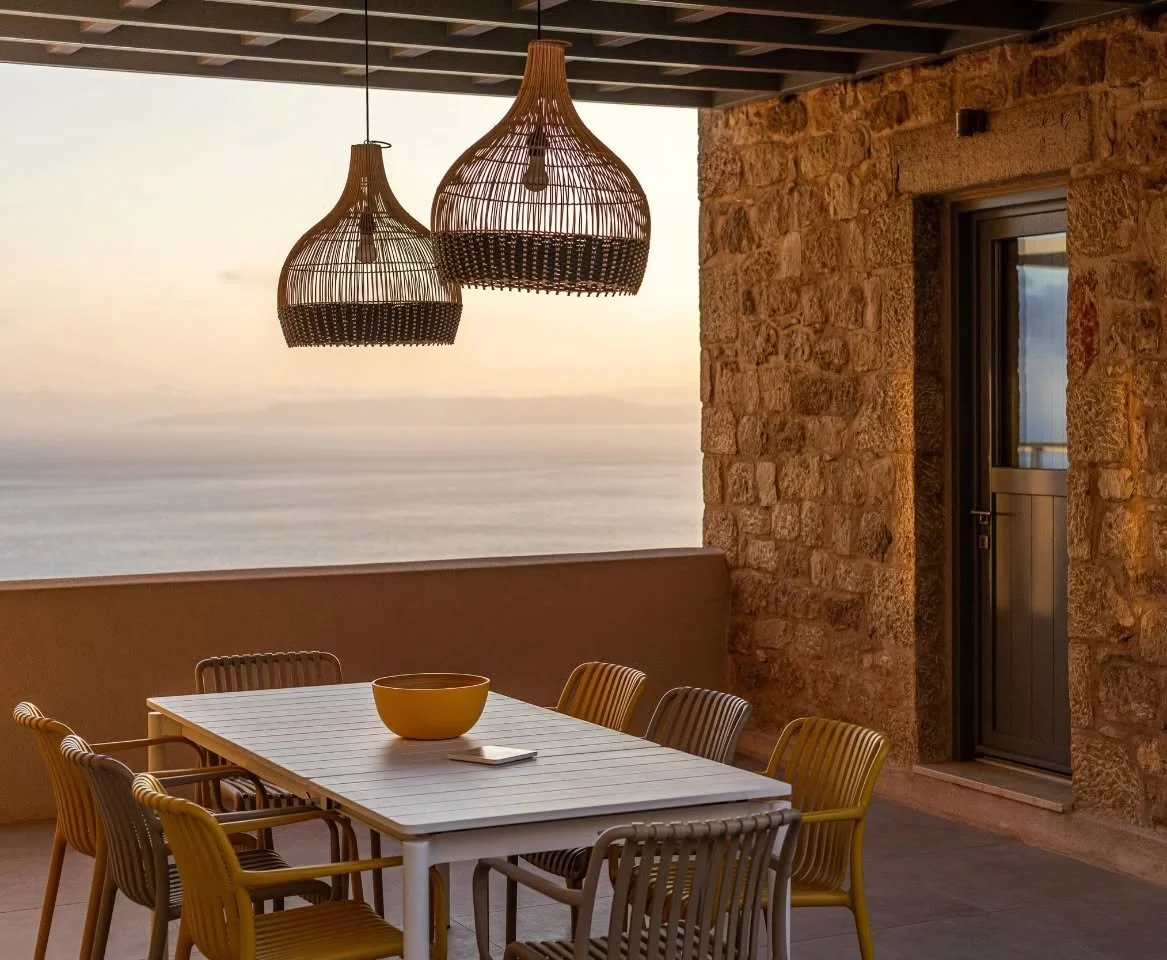 Soft sunset light over stone and endless sea views.

Interior and hospitality photography 
www.stratossaranteas.com