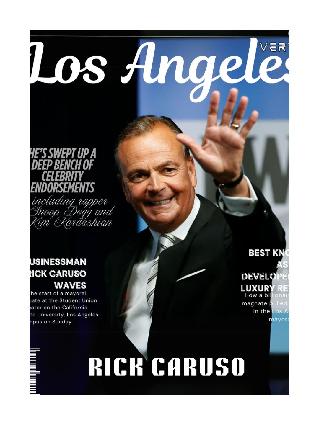 Star on the cover of Los Angeles Verve, USA