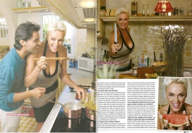 Actress and TV star Brigitte Nielsen in OK! magazine, Spain