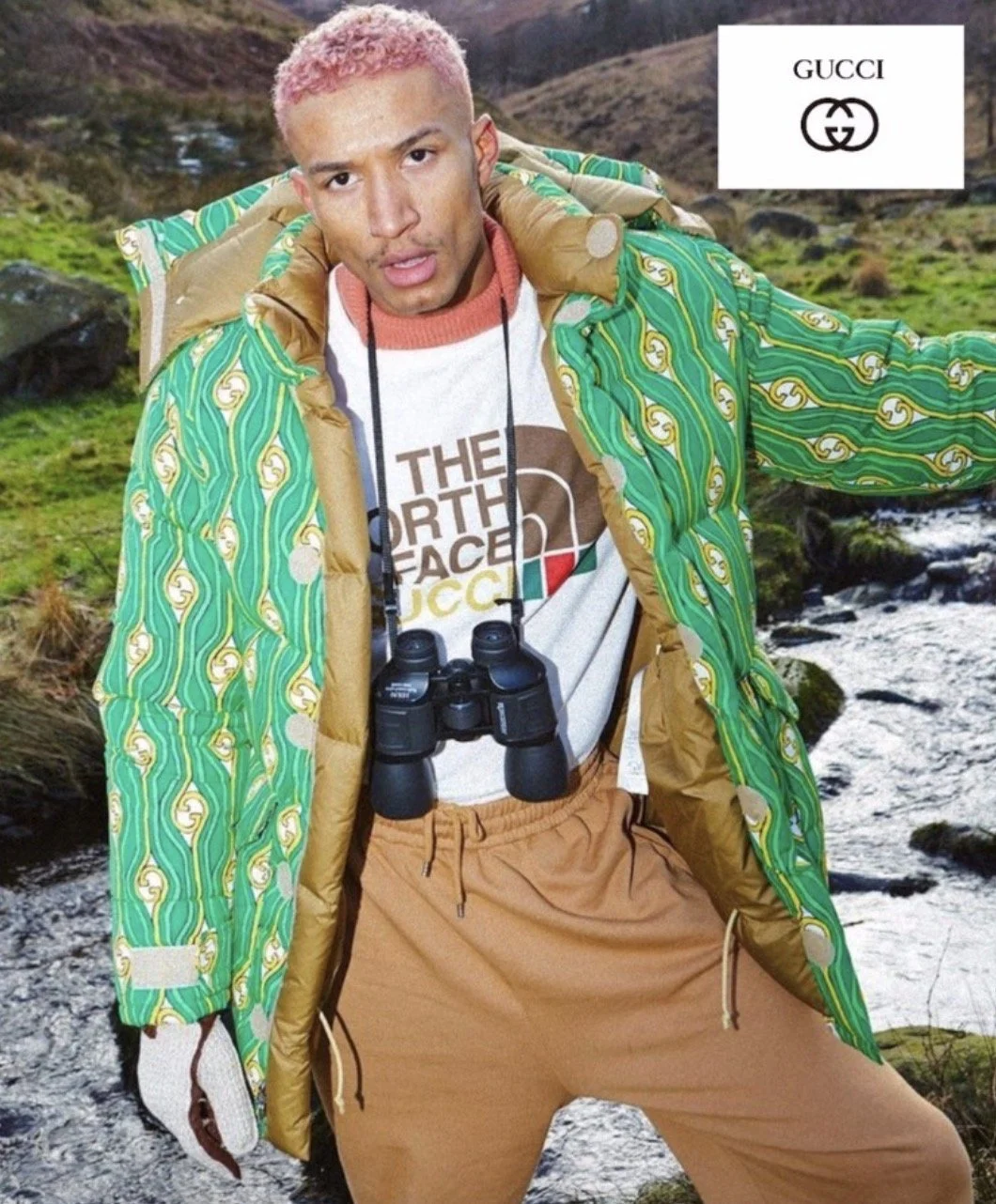 Influencer and model Nathan Hopkinson in a campaign for Gucci.