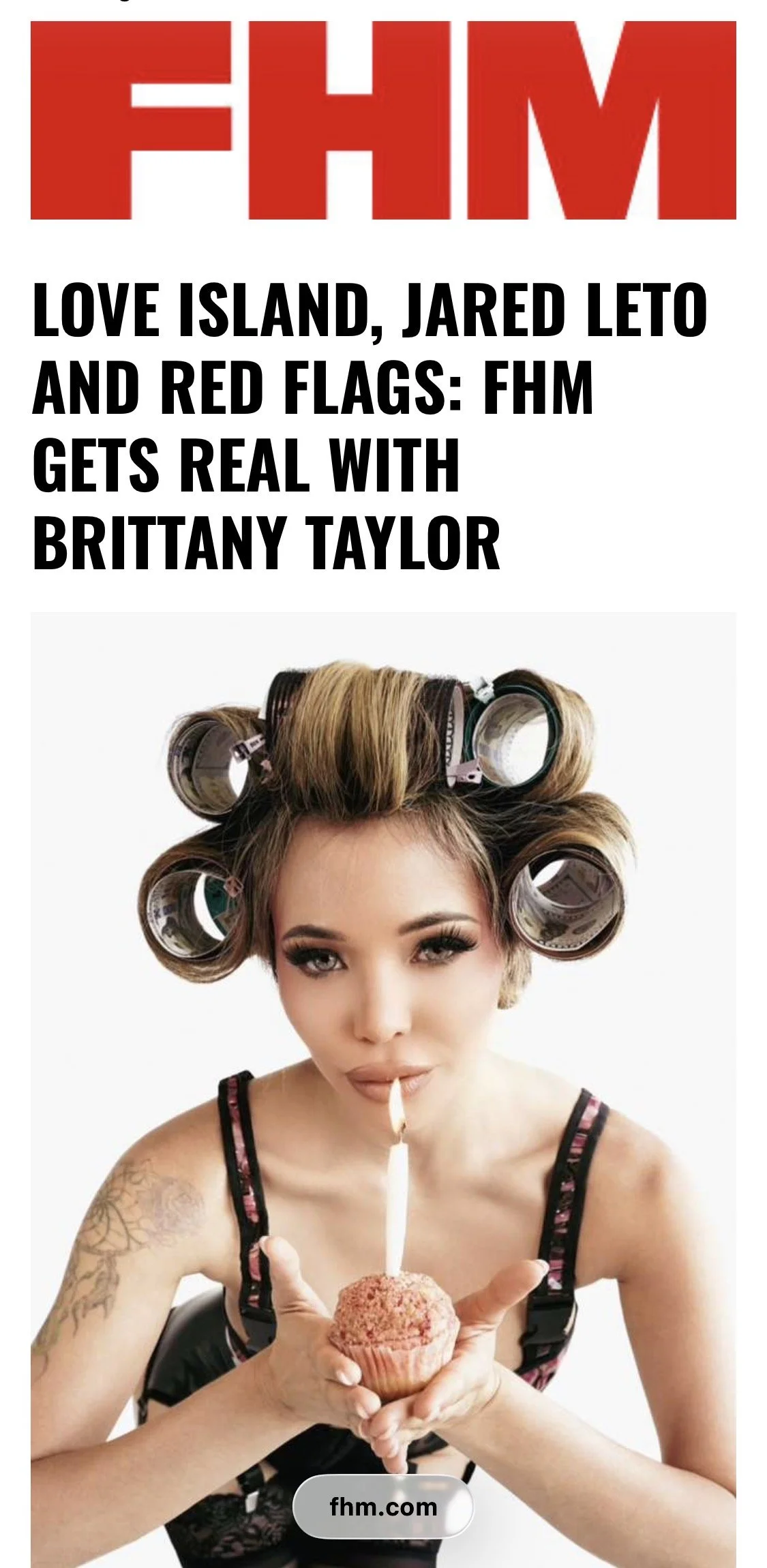 Model and actress Brittany Taylor in FHM magazine, US. 
