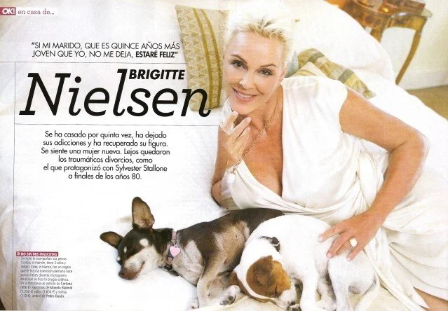 Actress and TV star Brigitte Nielsen in OK! magazine, Spain