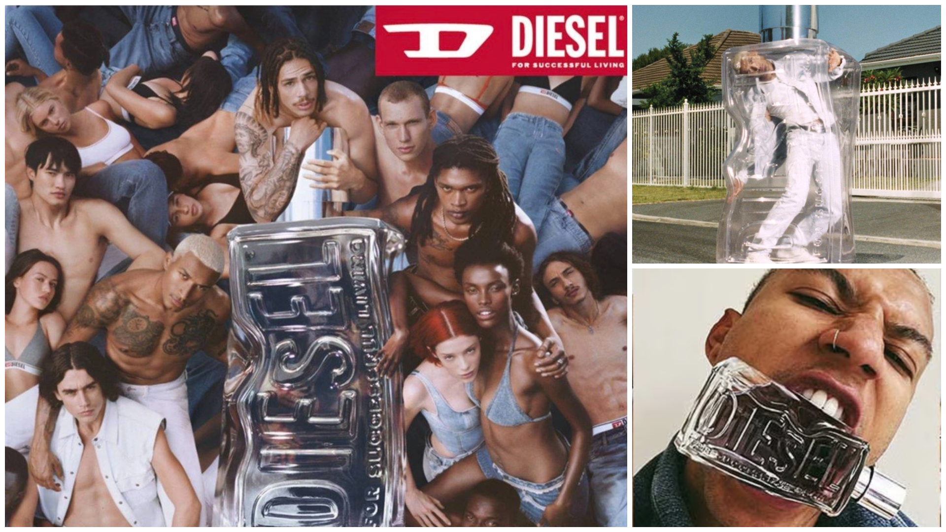 Model Nathan Hopkinson × Diesel Fragrances D campaign.