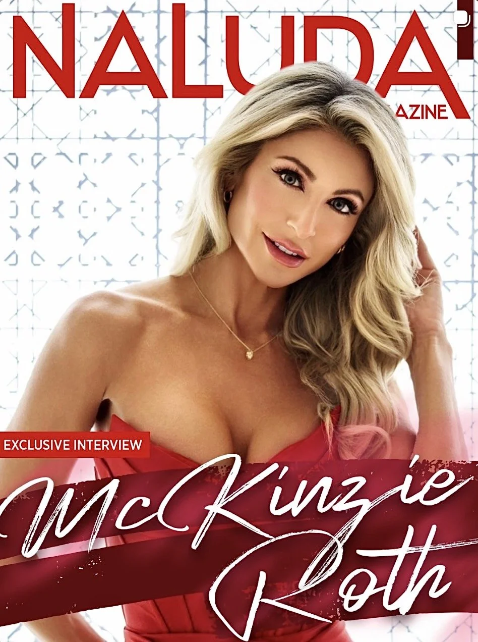 TV Host and Journalist McKinzie Roth on the cover of Naluda magazine (to promote OhChat)