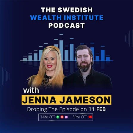 We arranged Jenna Jameson's interview appearance on The Swedish Wealth Institute podcast in 2026.