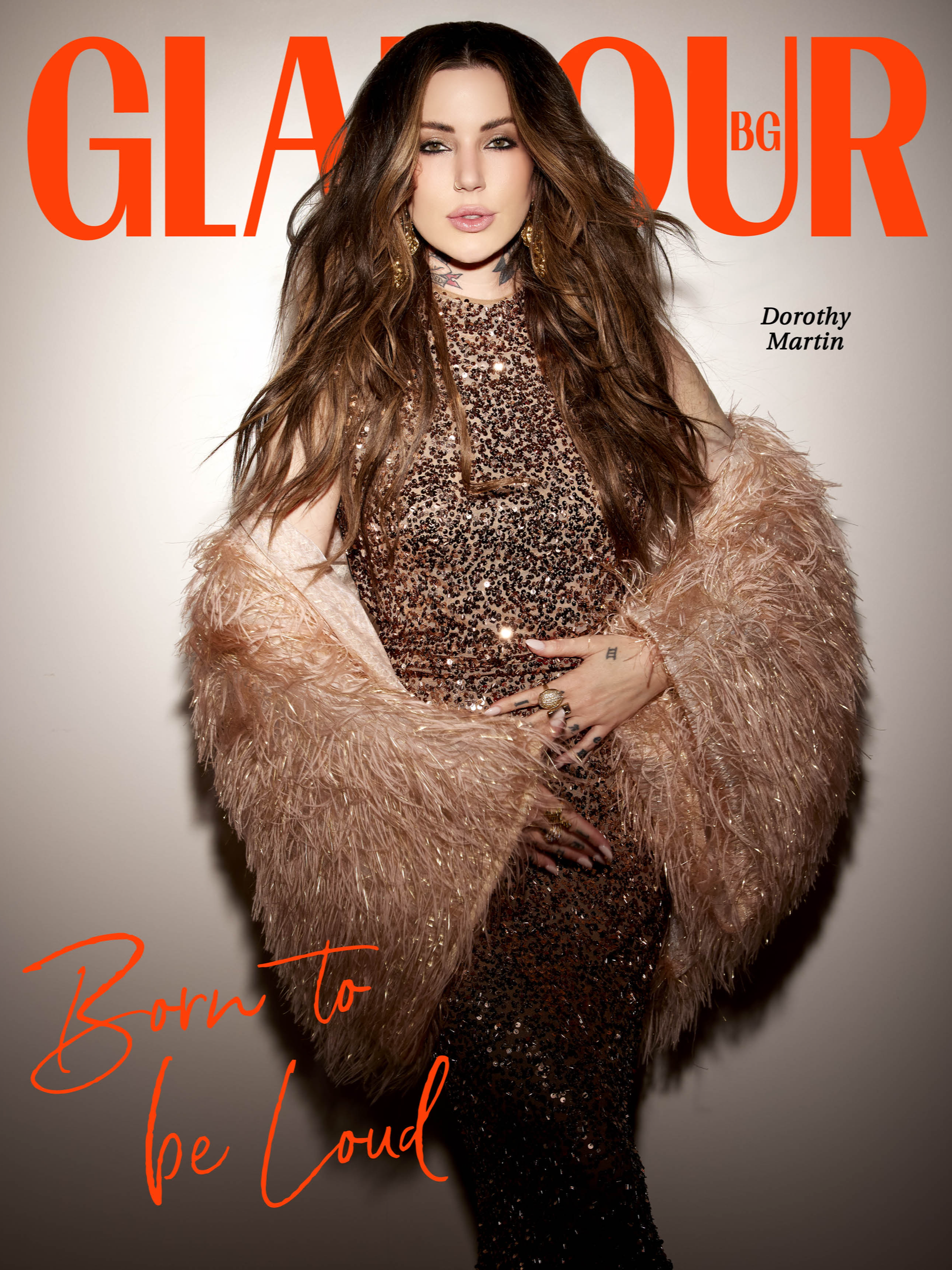 Rock singer Dorothy Martin featured on the cover of Glamour magazine, Bulgaria