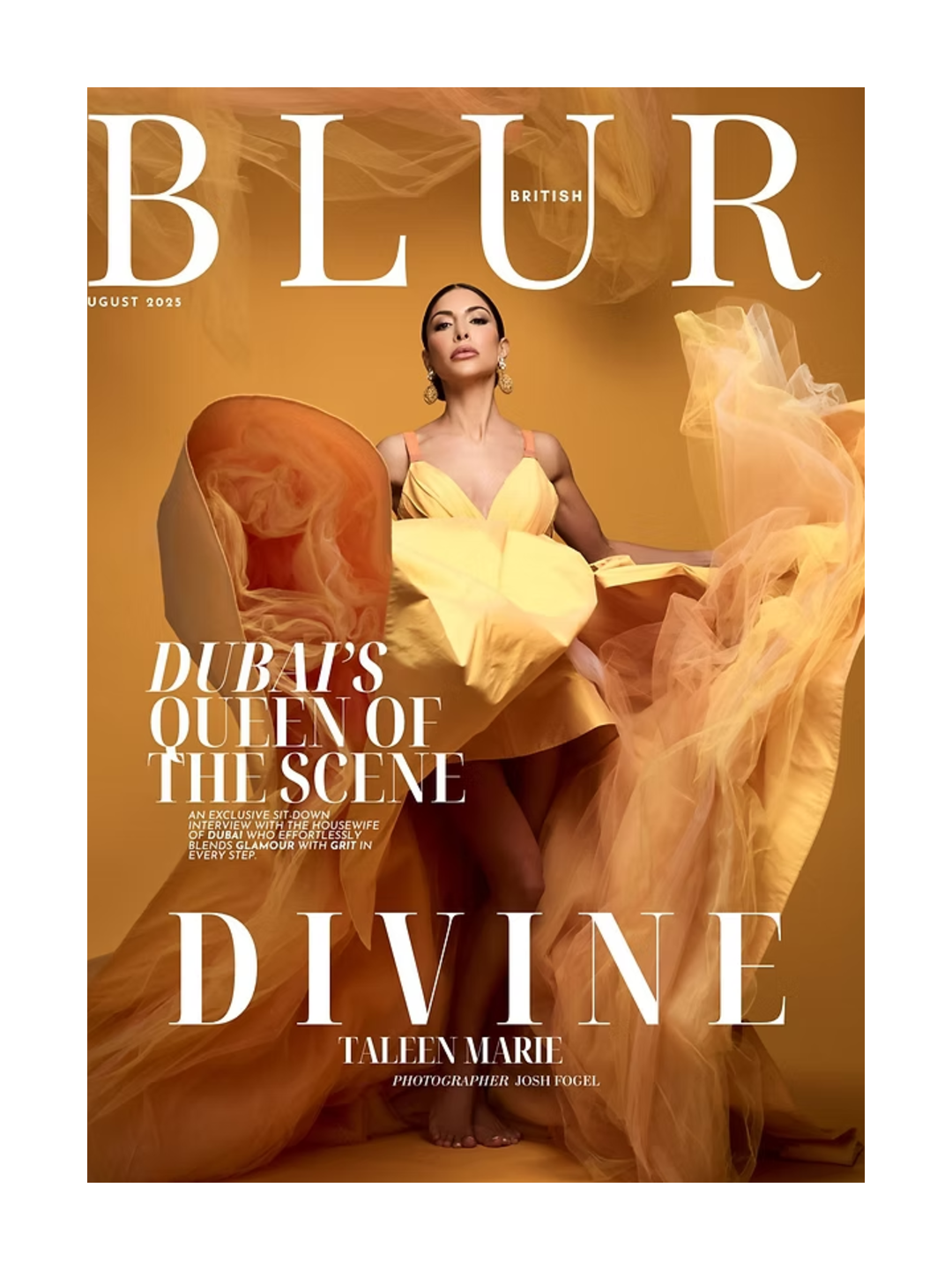Star on the cover of BLUR magazine - Europe, UK & USA