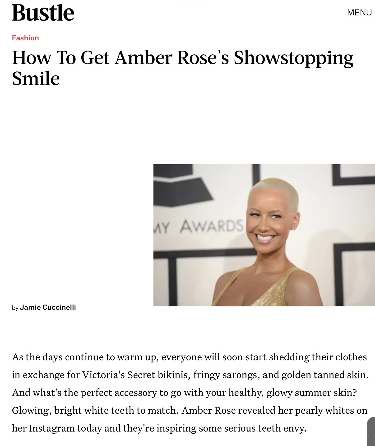 Amber Rose in Bustle magazine