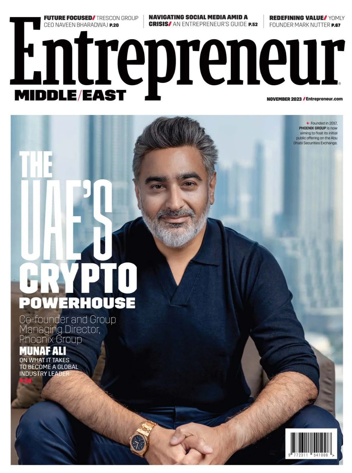 Business Mogul Munaf Ali on Entrepreneur Middle East Cover
