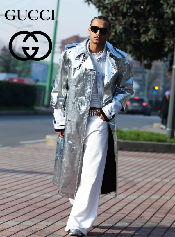 Influencer and model Nathan Hopkinson in a campaign for Gucci.