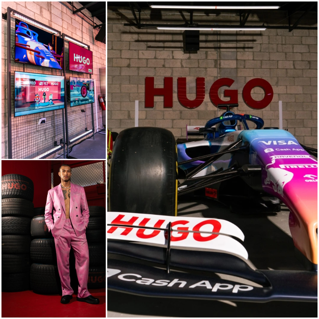 Campaign with HUGO, Formula 1 (Miami Grand Prix) and model Nathan Hopkinson.