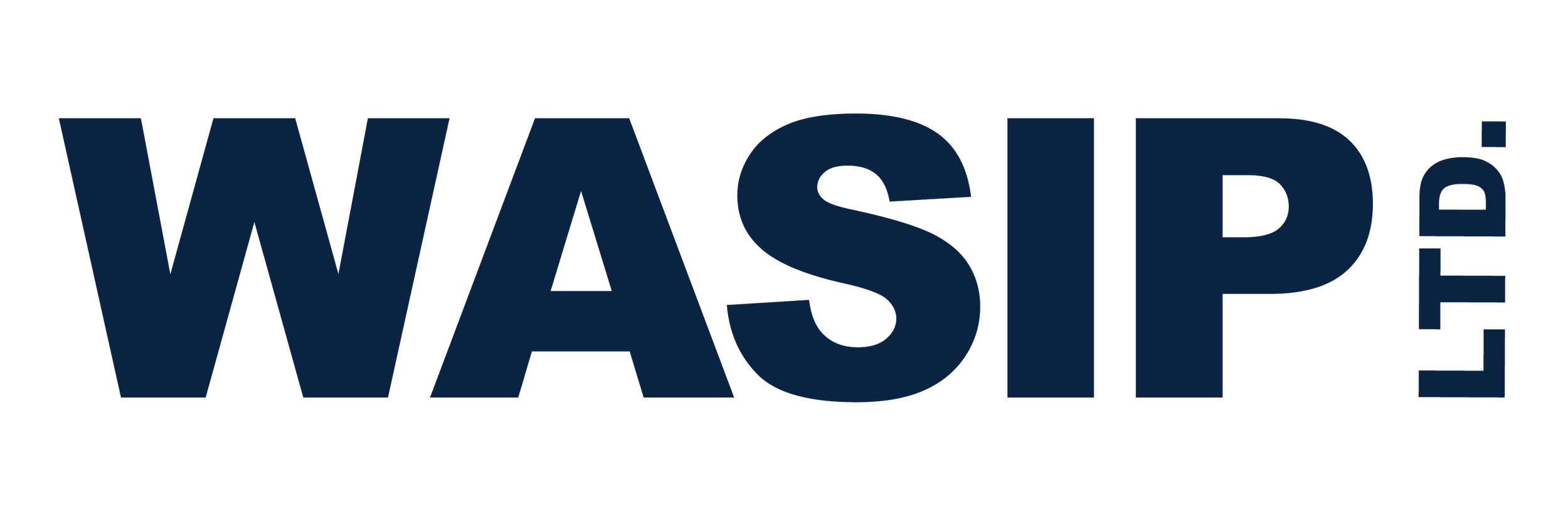 The word 'WASH' in large, bold navy blue letters with the Italian accent symbol on the 'I' and the word 'E' in smaller, lowercase letters positioned vertically to the right.