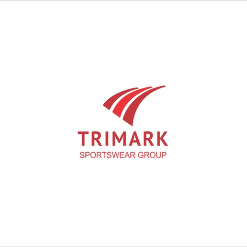 Trimark Sportswear Group logo with a stylized red swoosh design above the company name.