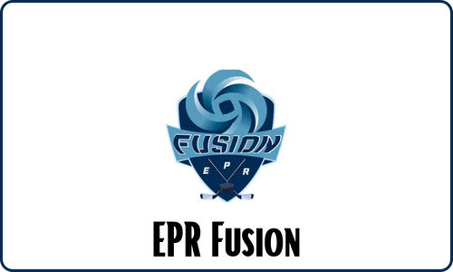 EPR Fusion logo featuring a stylized blue and navy emblem with the words 'FUSION EPR' underneath and 'EPR FUSION' text below.