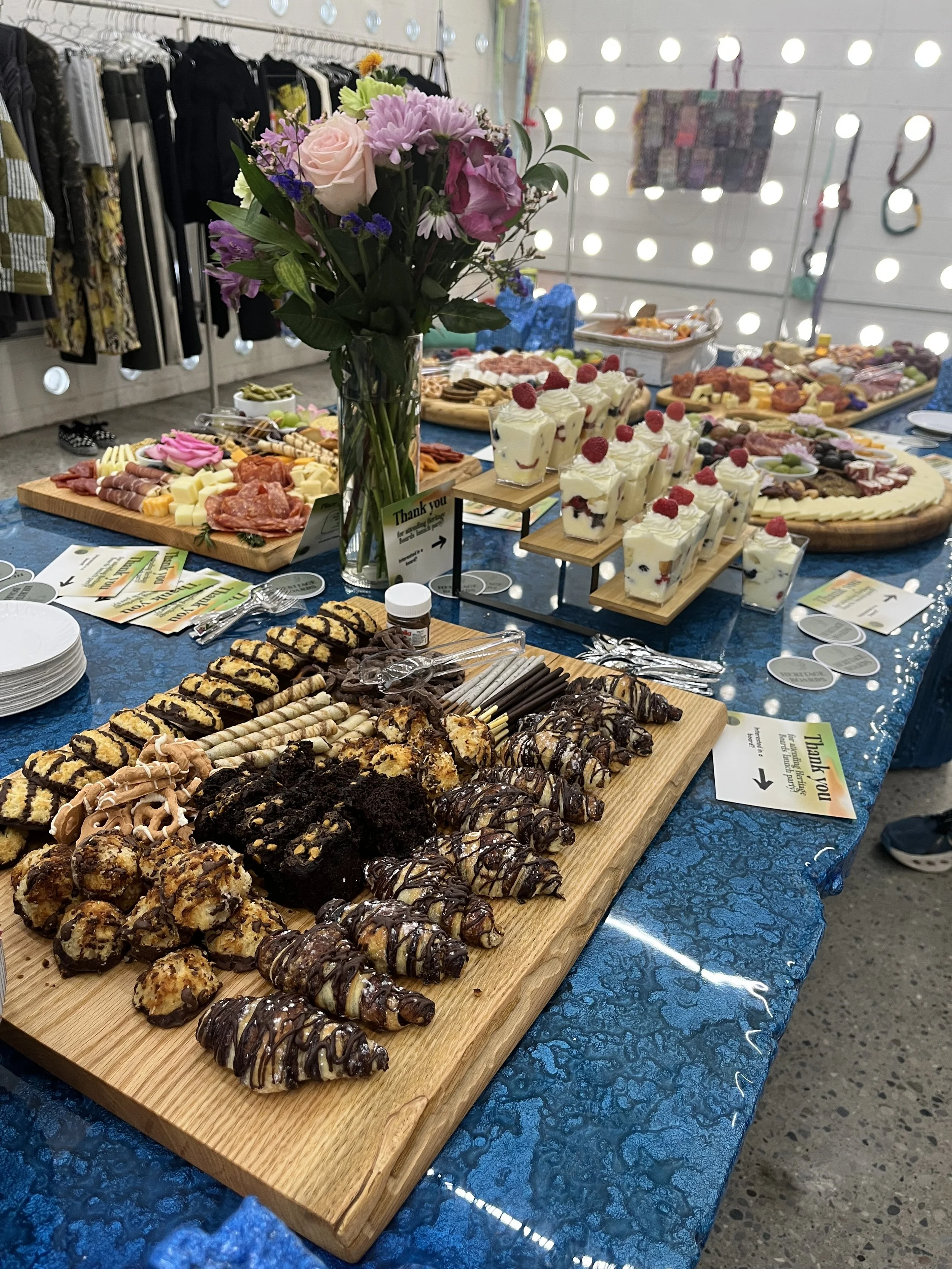Charcuterie catering and grazing table.