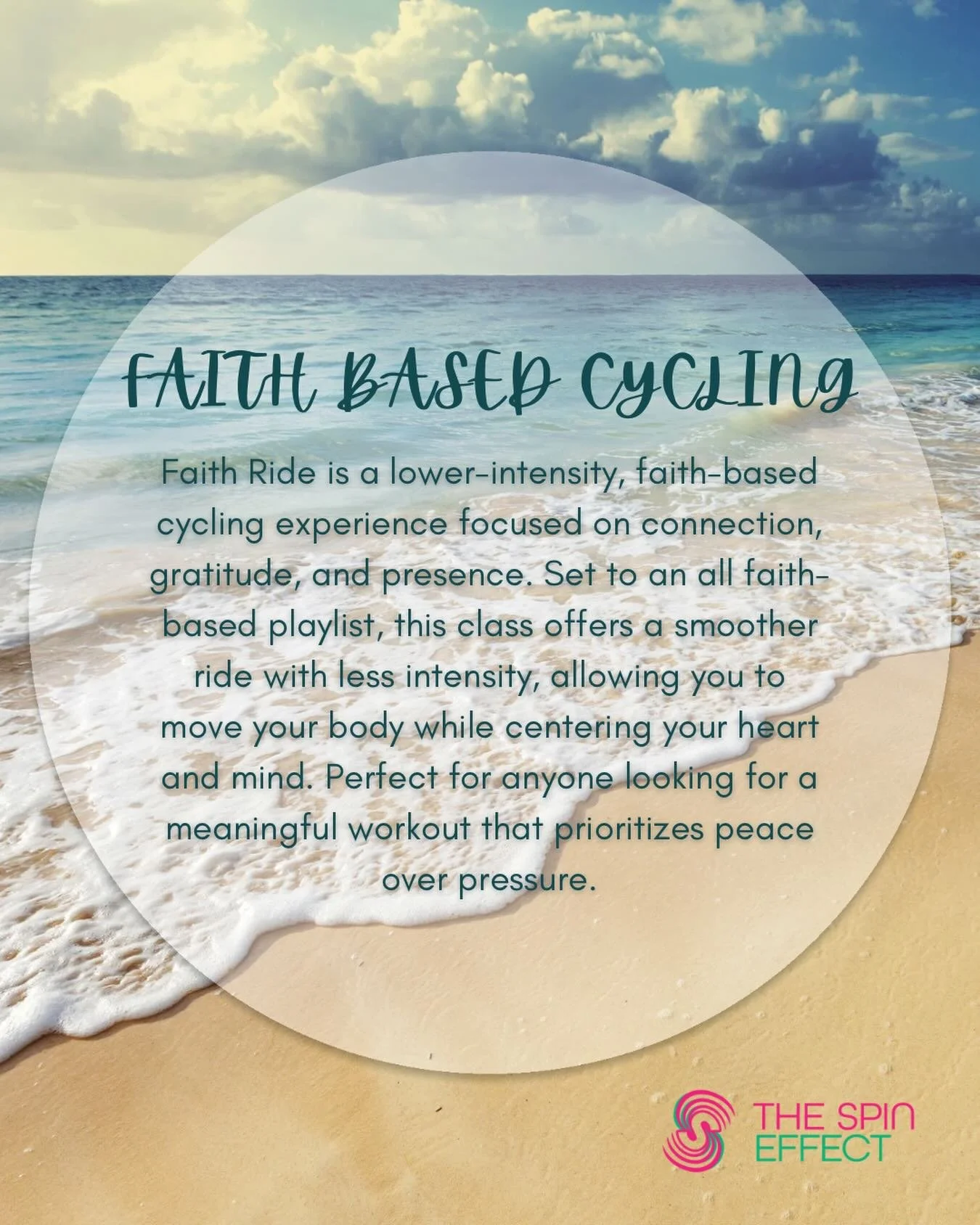 Join Senora on Thursdays at 6:30pm for a fully faith based cycle class! You can DM us, or book your spot through our website. Www.thespineffect.com