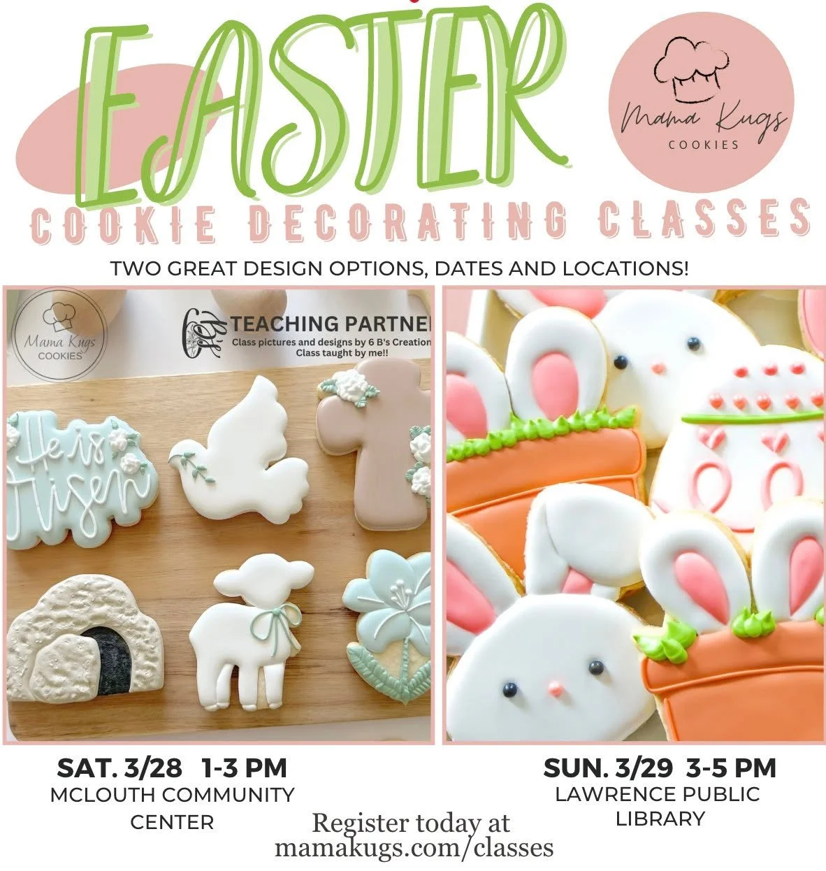 🐰🌷 EASTER COOKIE DECORATING CLASSES 🌷🐰

Spring is almost here and these might be my favorite sets yet! 😍  Since Easter is so early this year our March decorating classes are all about Easter

Choose your vibe:
🕊 Traditional Easter Celebration -