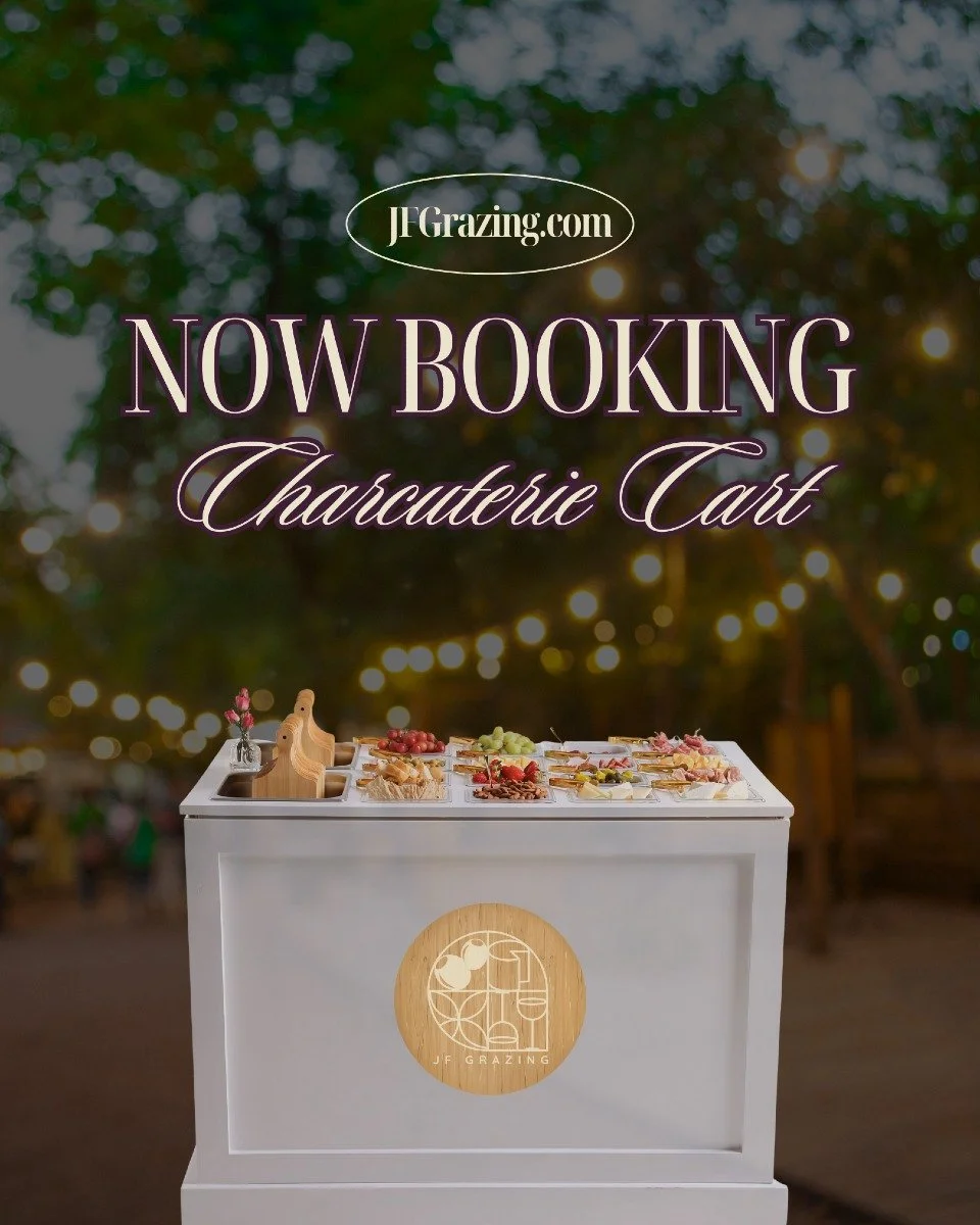 ✨ Introducing our Signature Charcuterie Cart &mdash; where elegance meets indulgence. ✨
Perfect for weddings, showers, birthdays, or any celebration that calls for a touch of charm and flavor. Beautifully styled, thoughtfully curated, and fully custo