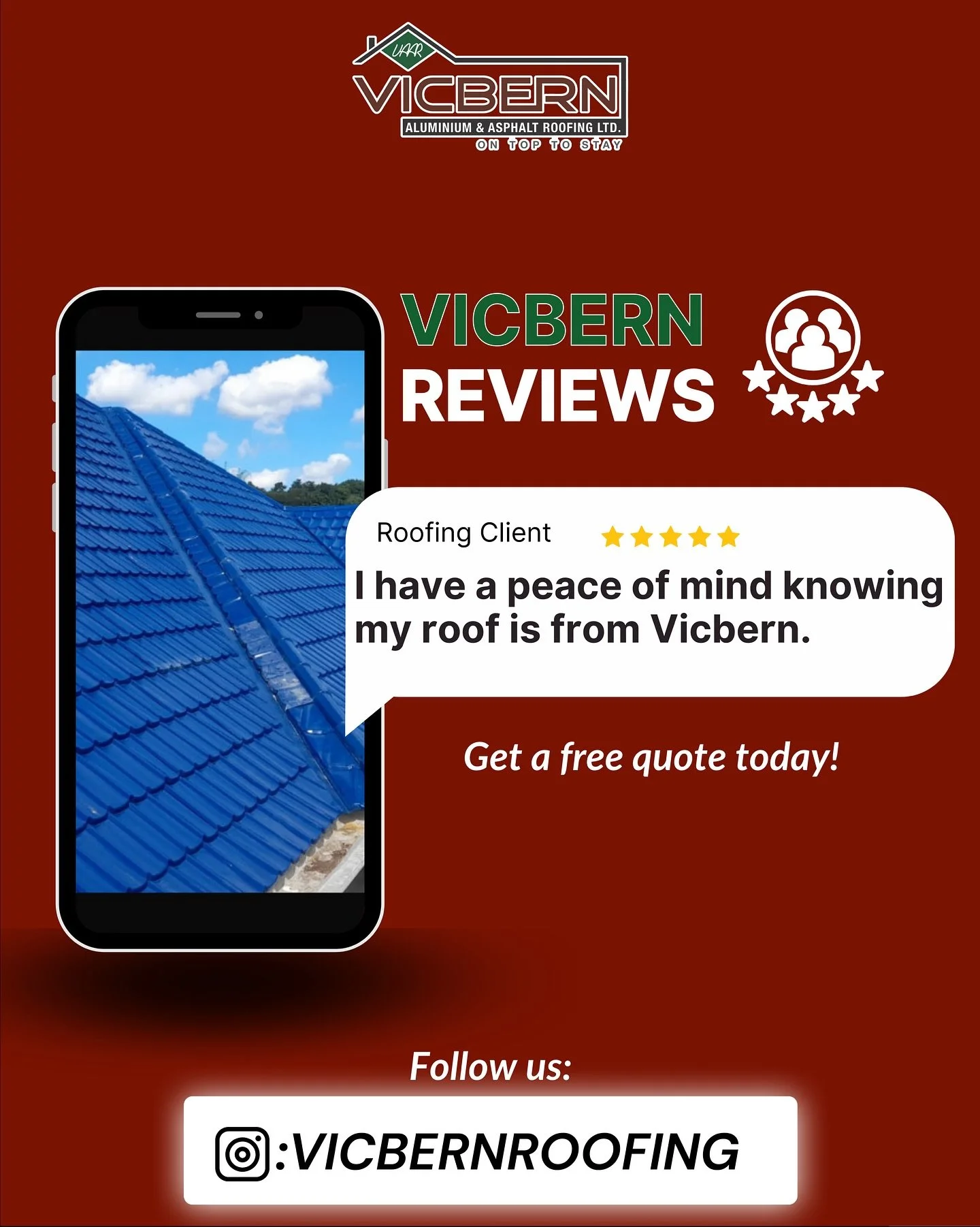 ✨ Customer Review Spotlight ✨
&ldquo;Vicbern Roofing delivered exactly what they promised &ndash; durable tiles, professional service, and peace of mind. My home feels safe, stylish, and ready for any weather.&rdquo; 🏠💪

At Vicbern, we take pride i