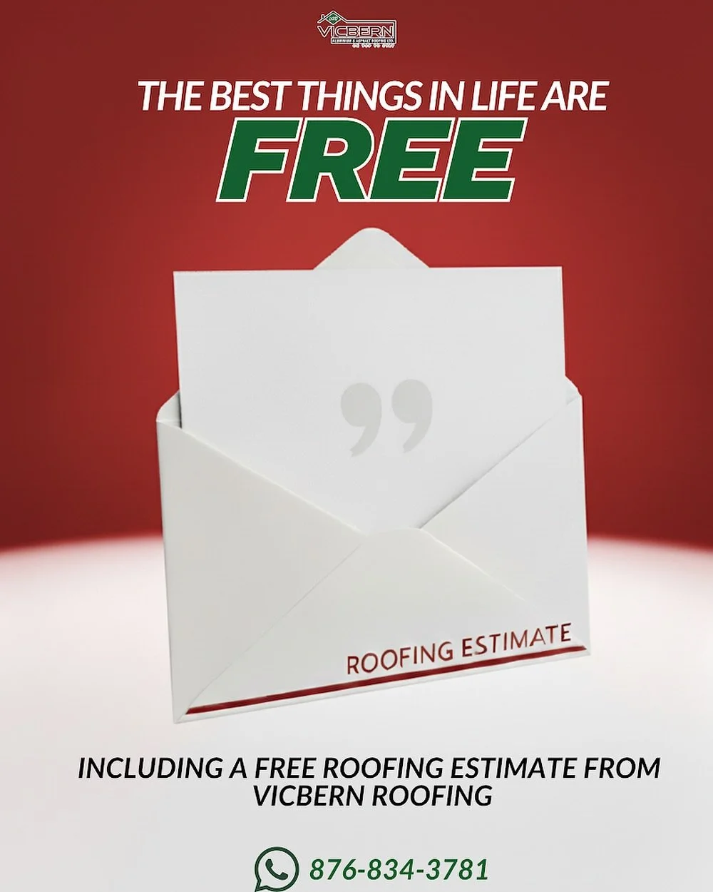 They say the best things in life are free &mdash; and at Vicbern Roofing, your journey to a stronger, more beautiful roof starts the same way: with a free, no-obligation quote tailored just for you.