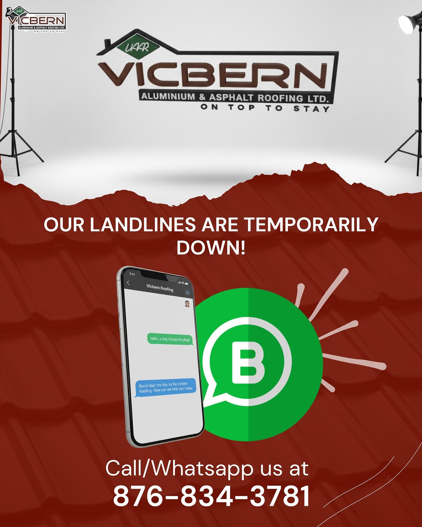 Our landlines are currently down. Please reach us via call or WhatsApp in the meantime. 📞💬
Thanks for your patience &mdash; we&rsquo;re working to restore full service.
