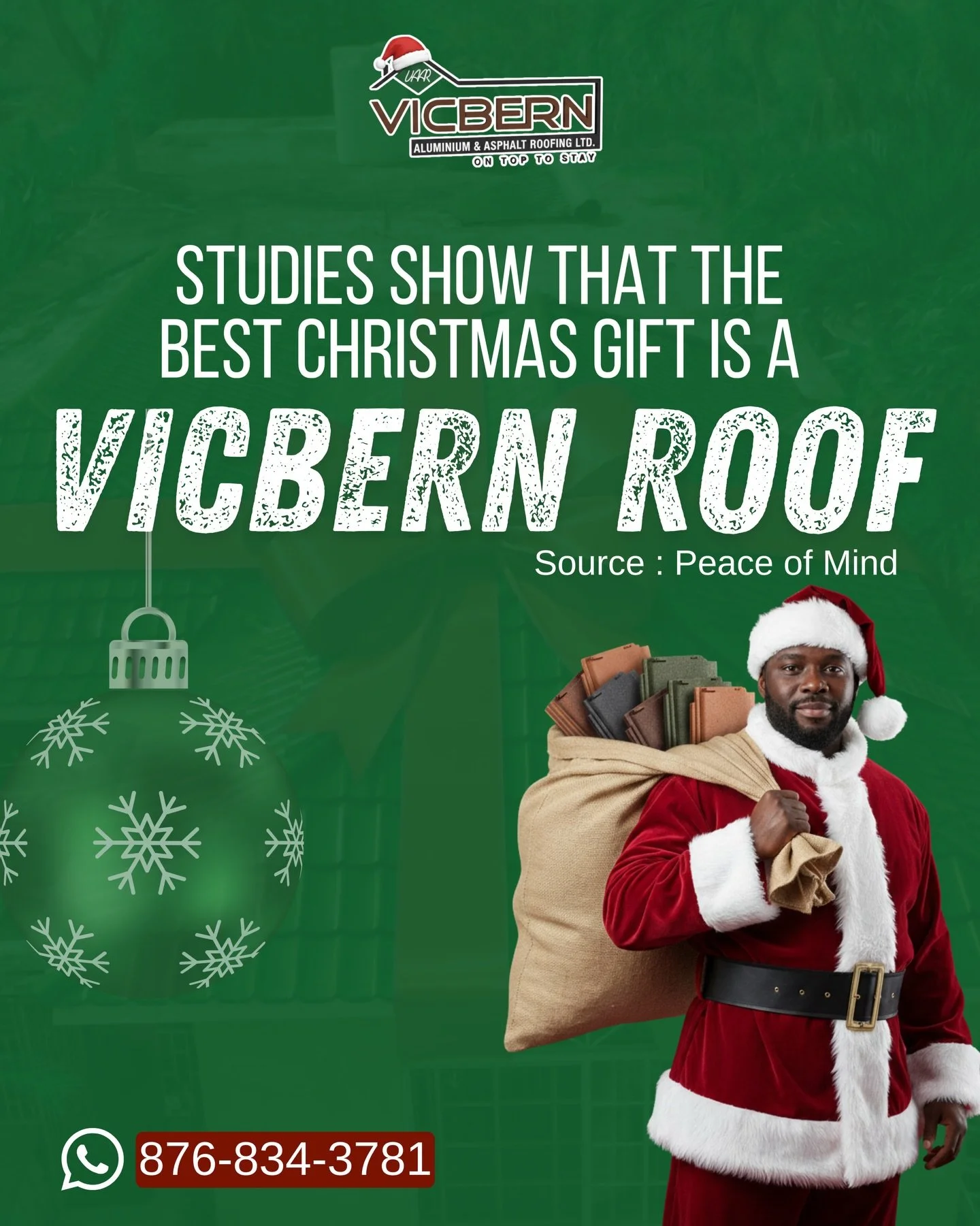 🎄 Studies show the best Christmas gift isn&rsquo;t under the tree&hellip;
&hellip;it&rsquo;s over your head 🏠

A Vicbern Roof means peace of mind, protection, and durability that lasts long after the holidays.

Because nothing says I care like keep