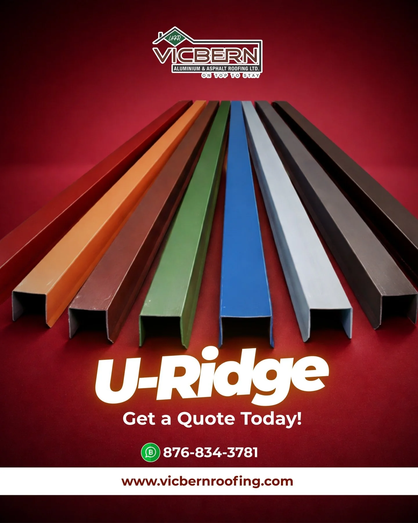 Finish your roof the right way 🔧
U-Ridge gives you that clean, strong edge that completes the job and protects what matters most.

Get it done properly&mdash;get it done with Vicbern.

#URidge #RoofingDoneRight #VicbernRoofing #OnTopToStay