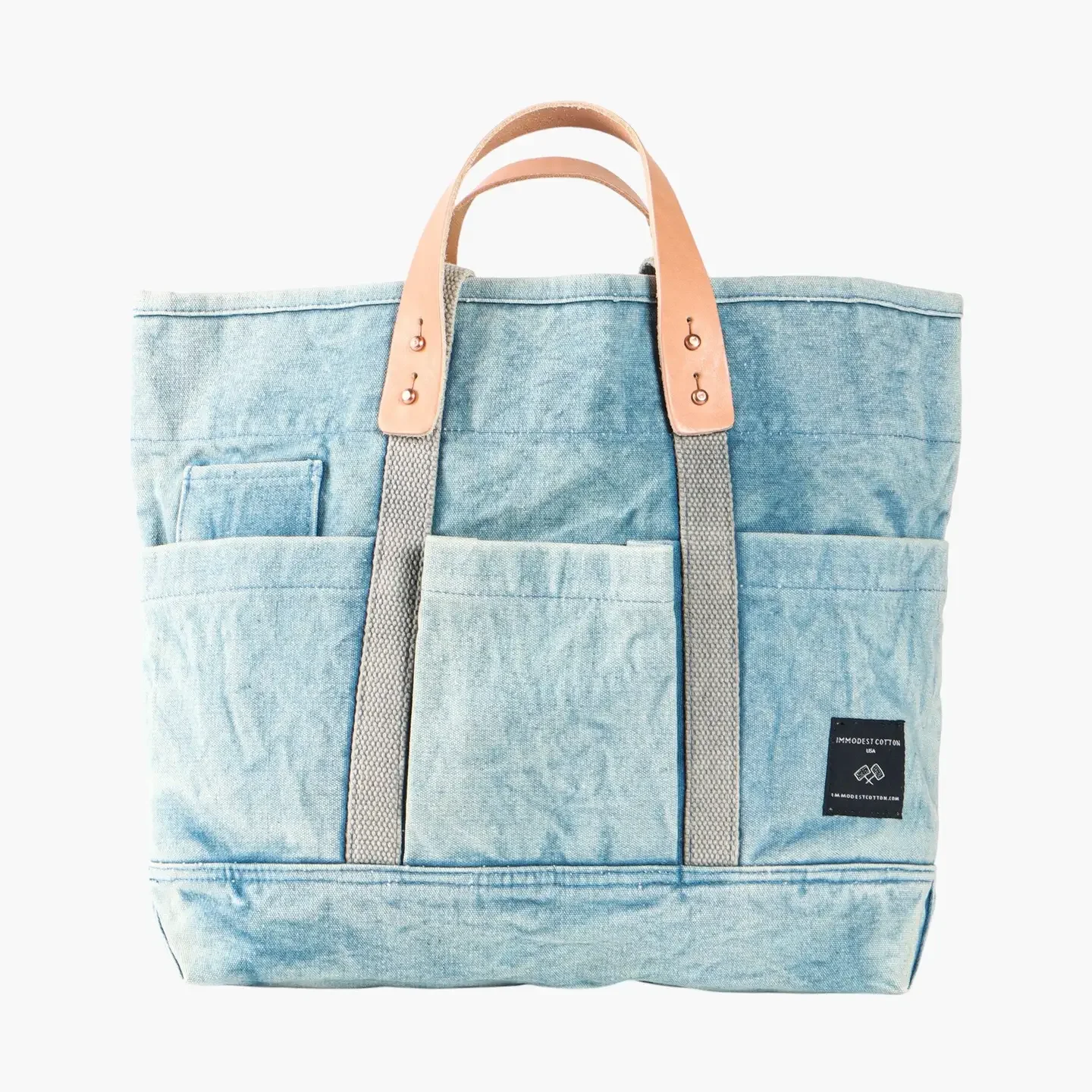 Immodest Cotton Construction Tote | Acid Wash