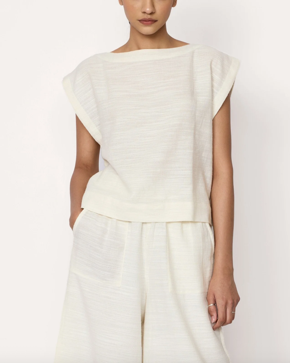 Laude the Label Everyday Top | Ivory Cotton