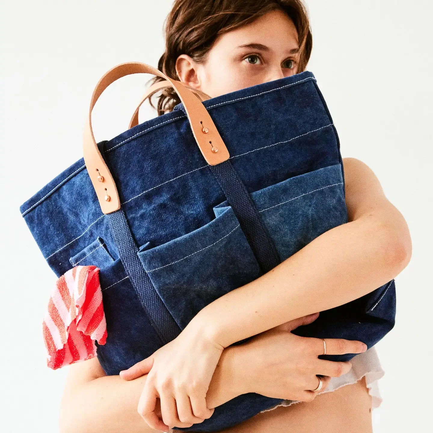 Immodest Cotton Construction Tote | Indigo