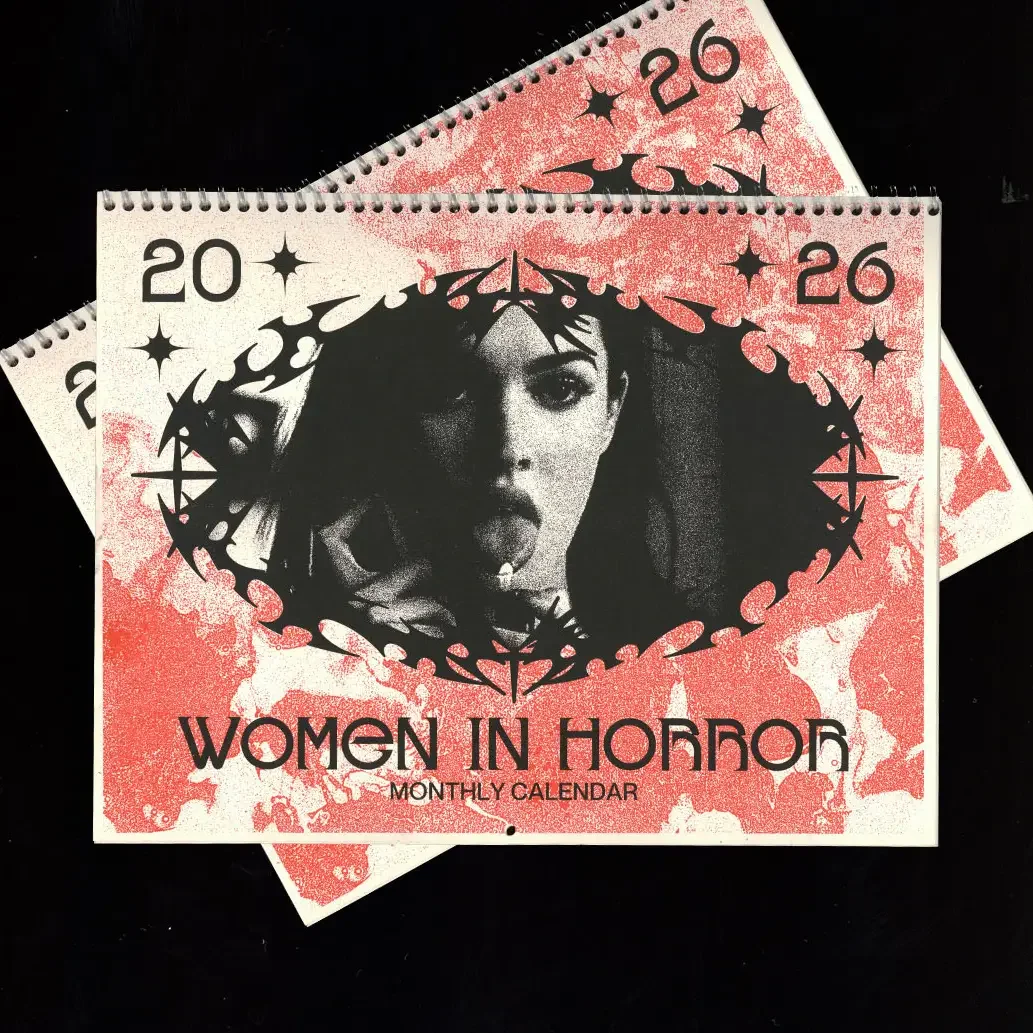Women of Horror Risograph Spiral-Bound 2026 Calendar
