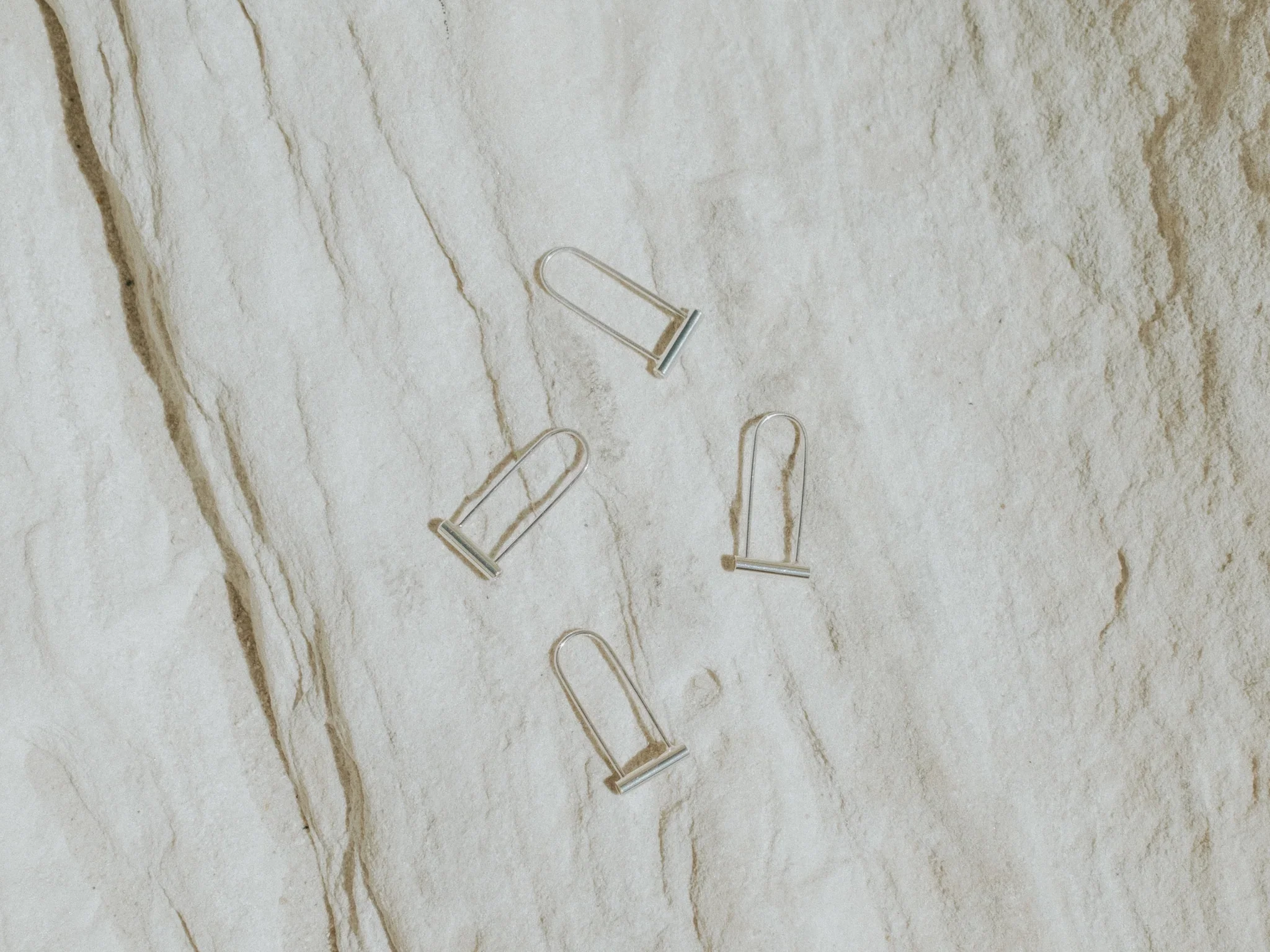 Cindre Elongated Baby Bike Lock Earrings