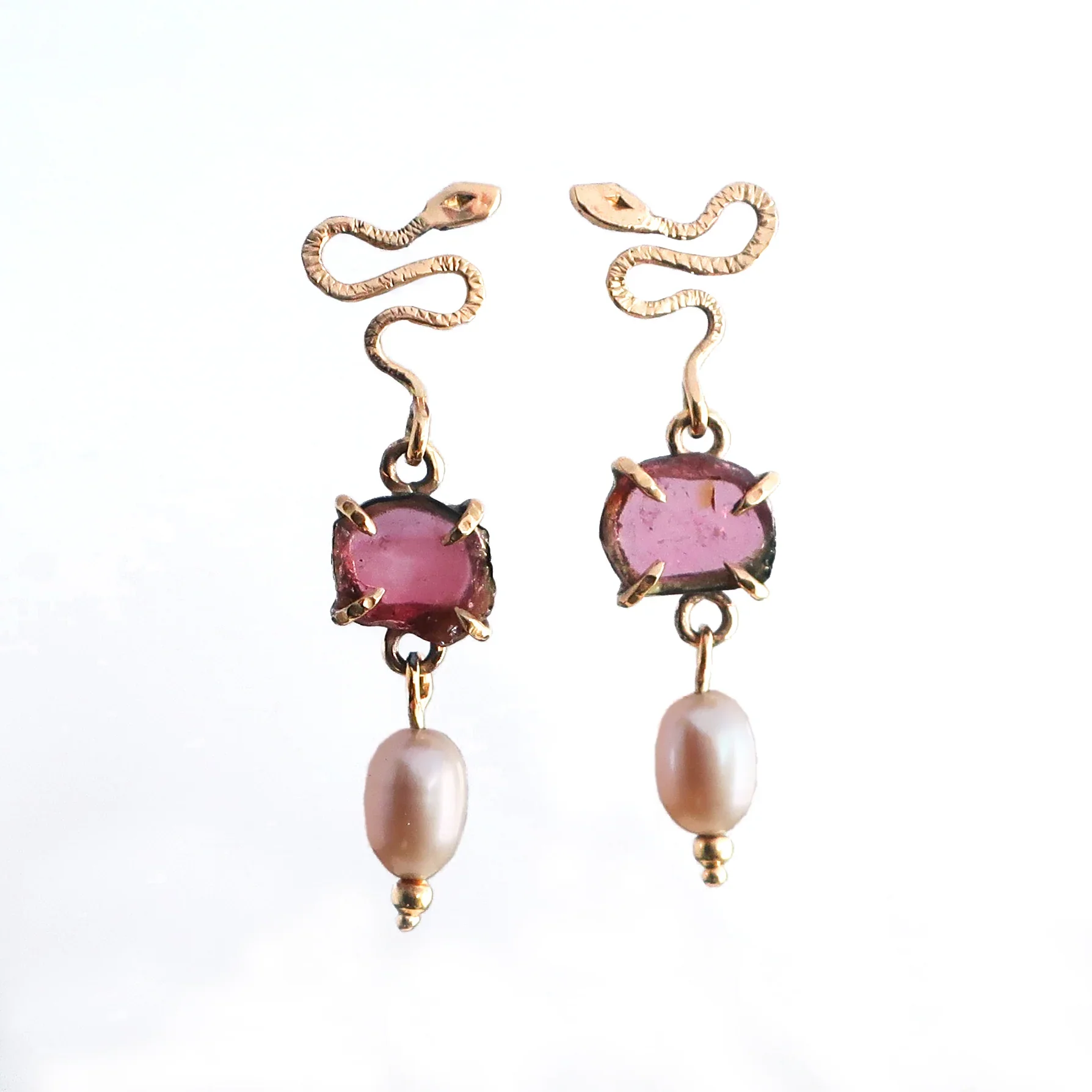 House of Snakes Tourmaline Viper Earrings