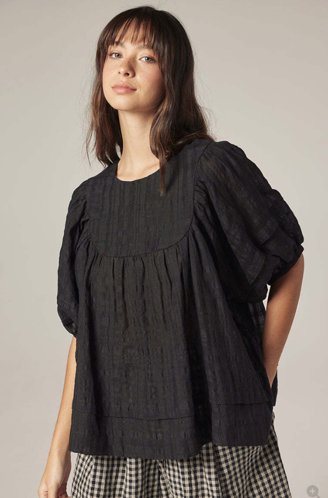 Amente Puff Sleeve Yoke Top