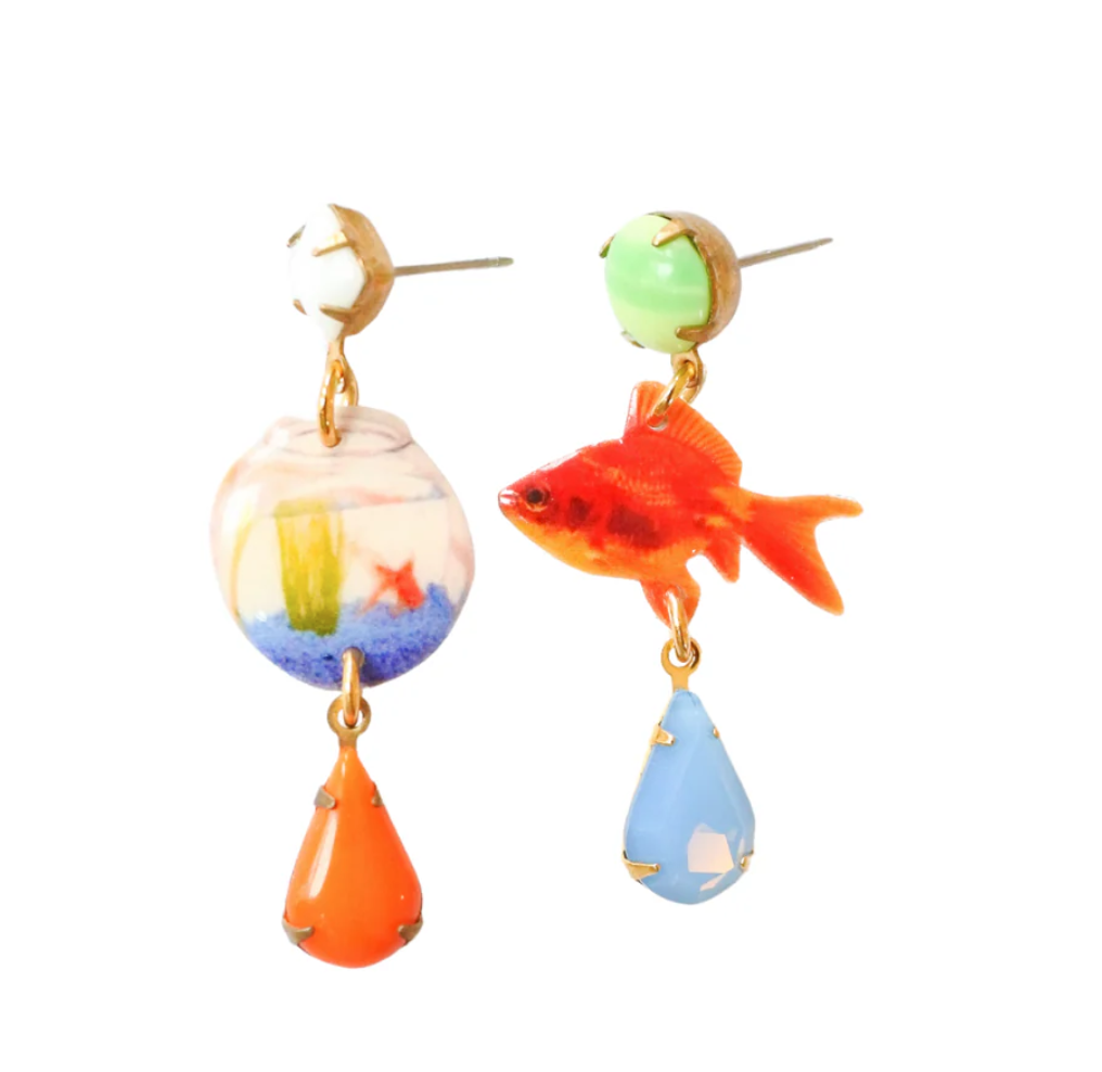 Haricot Vert Fish Out Of Water Earrings