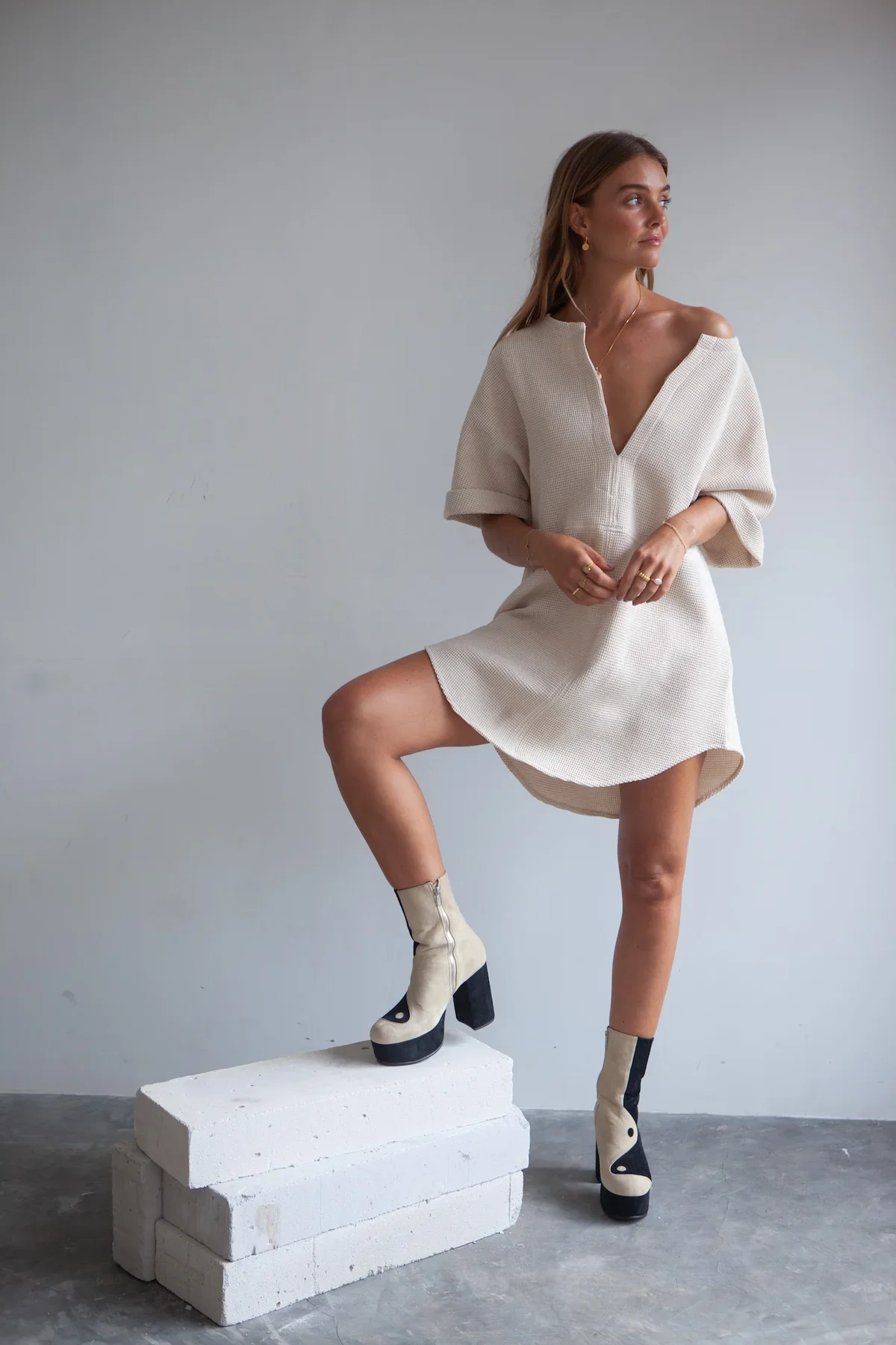 Balm Wears Waffle Dress