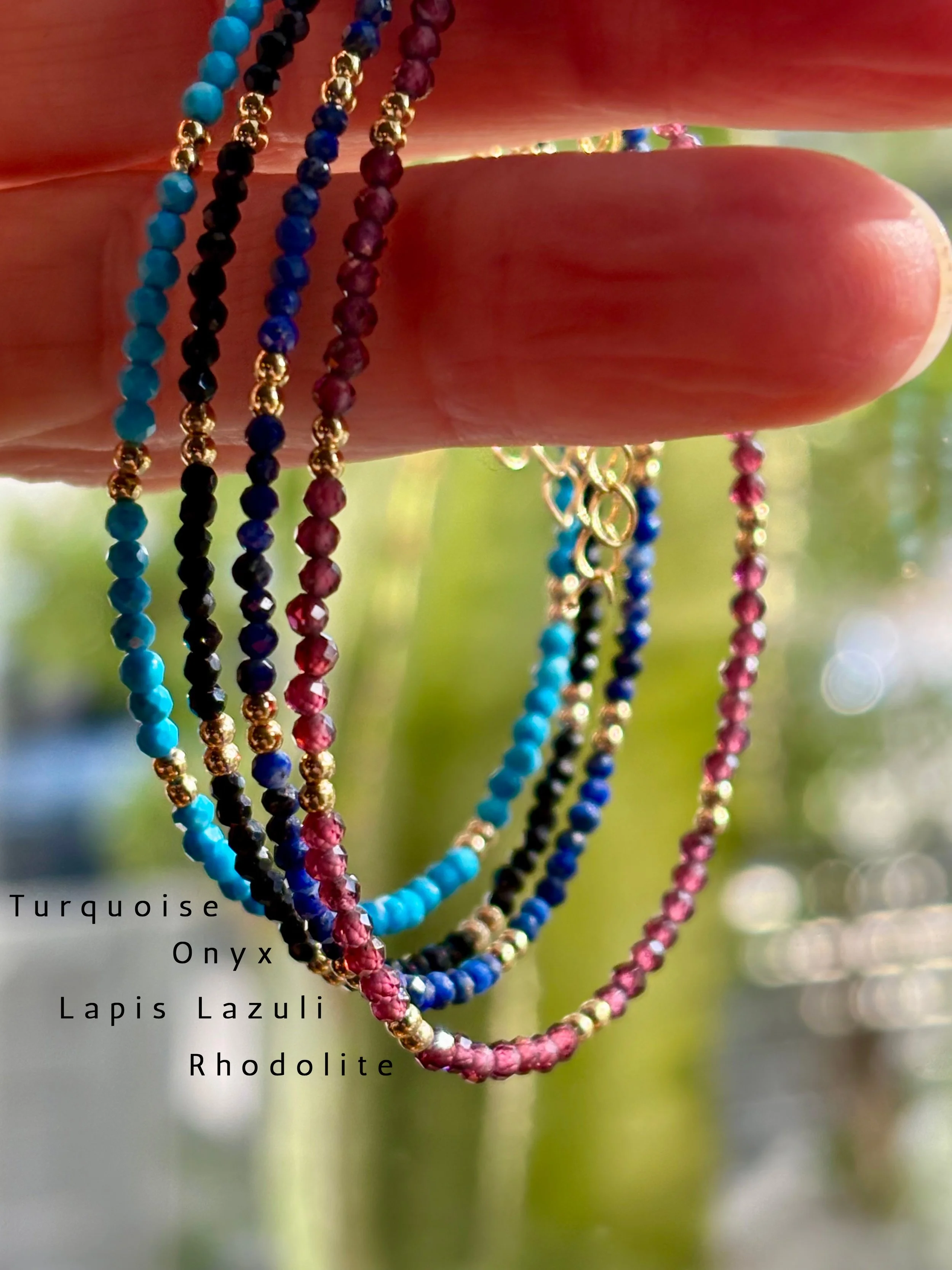 Ofina Jewelry Semi-Precious Bracelet 7 Stone Variations