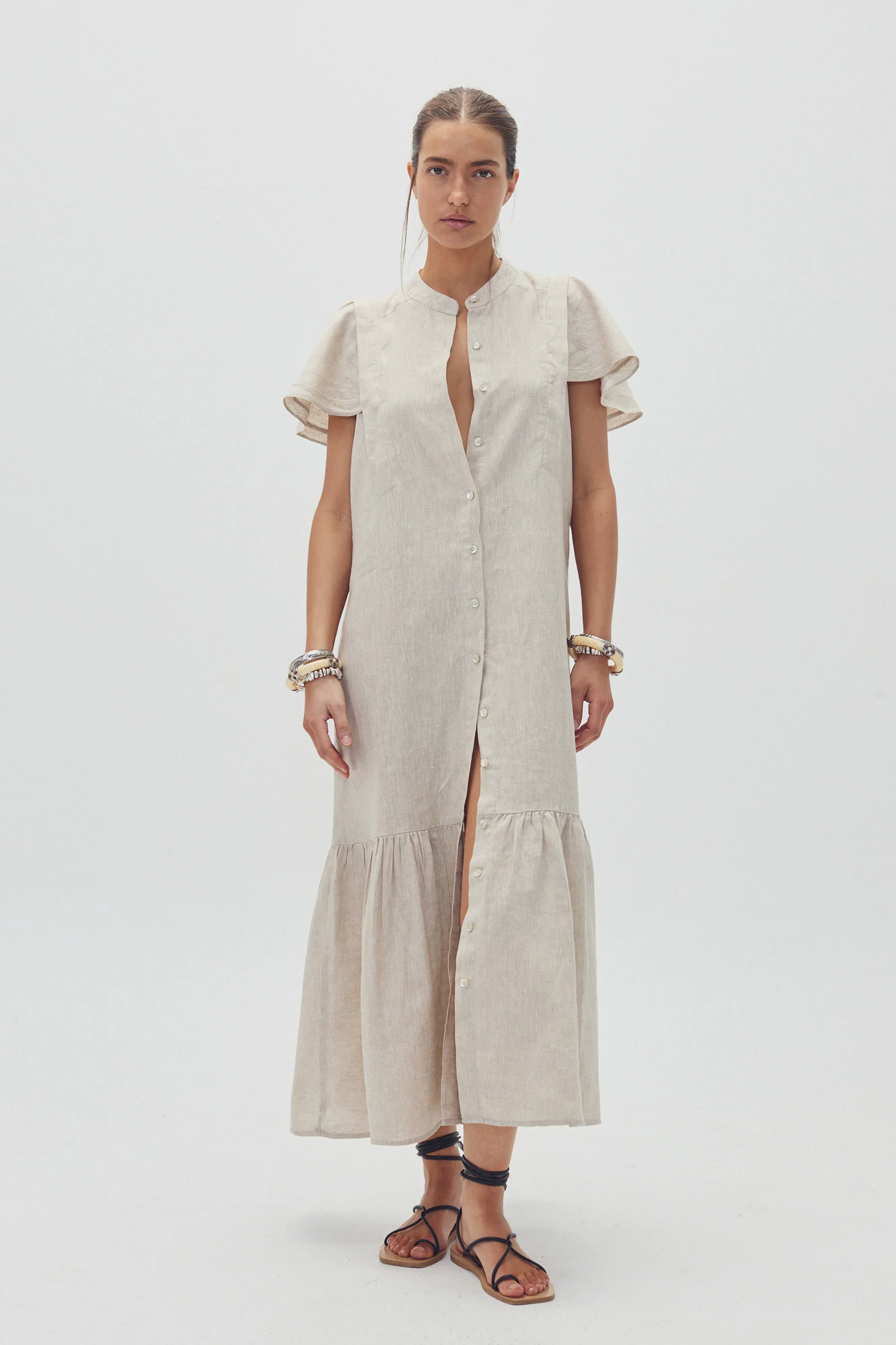 Lanhtropy Willow Linen Dress | Natural