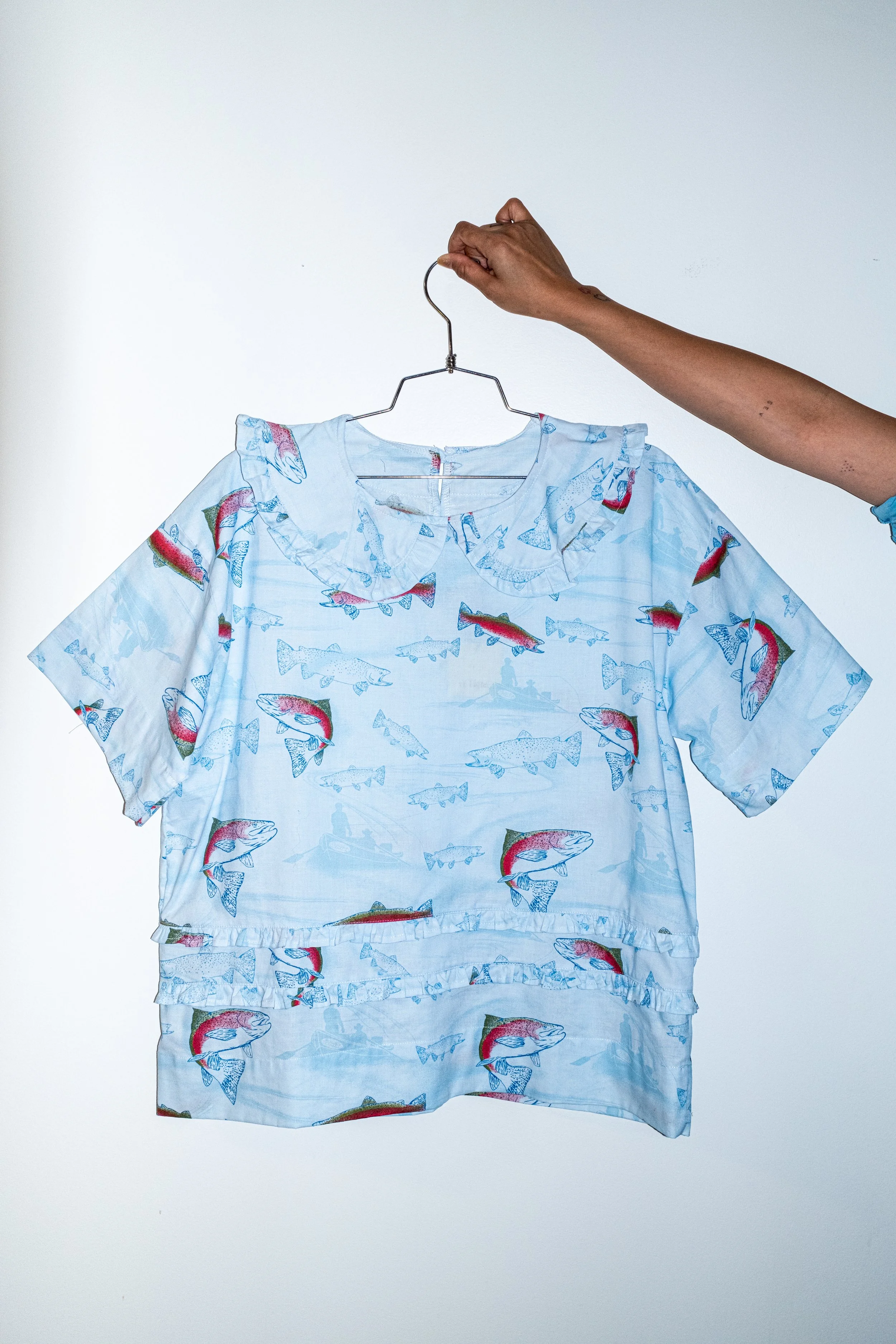 Et Tigre Savella Fish Print Shirt