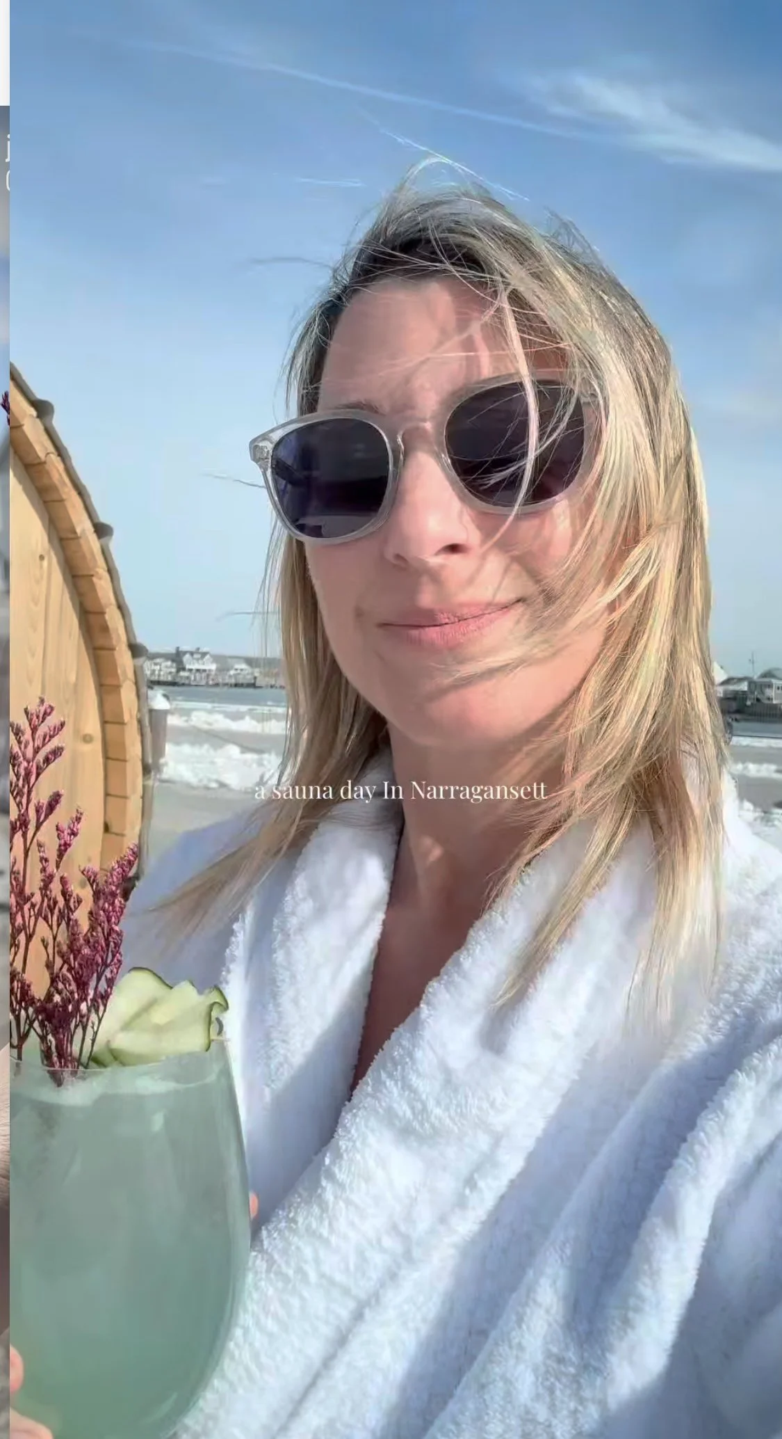 oceanfront sauna and cold plunge experience in Narragansett, RI is presented by Sauna On Location (SOL) in partnership with George’s of Galilee.