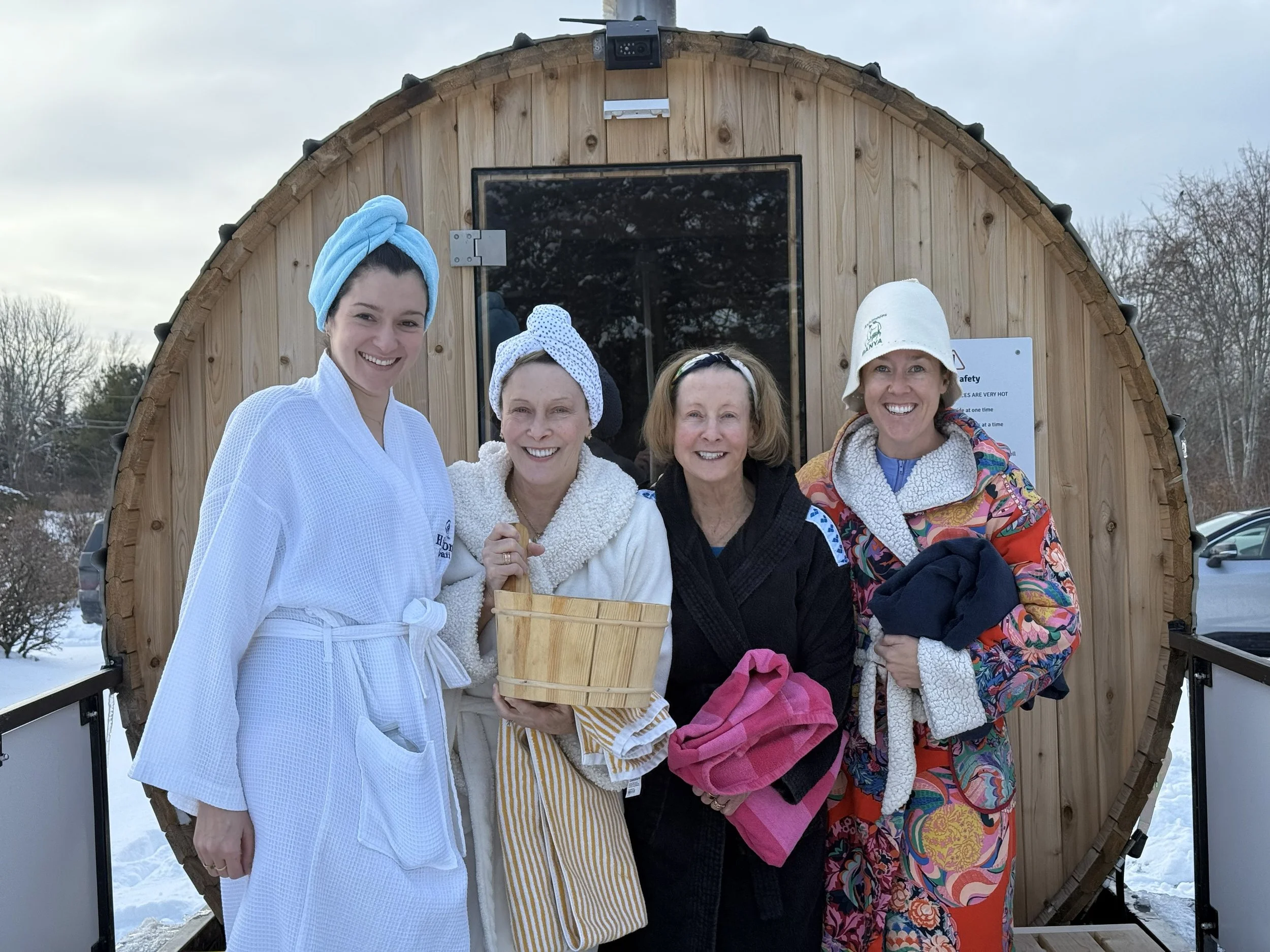 Private sauna rental for weekend guests at a vacation Airbnb home near Narragansett Beach