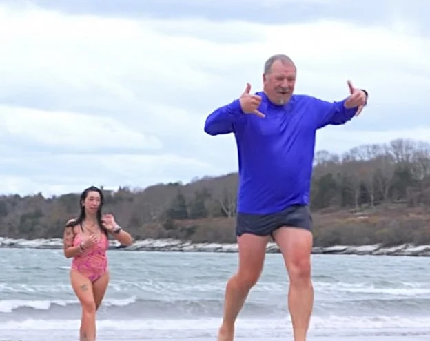 cold plunge for health and longevity in Rhode Island with Sauna On Location Jessica Ackerman Yoga Teacher and Founder