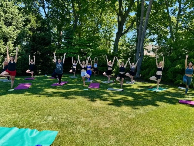 yoga bachelorette group in narragansett, RI with Jessica Ackerman, yoga teacher
