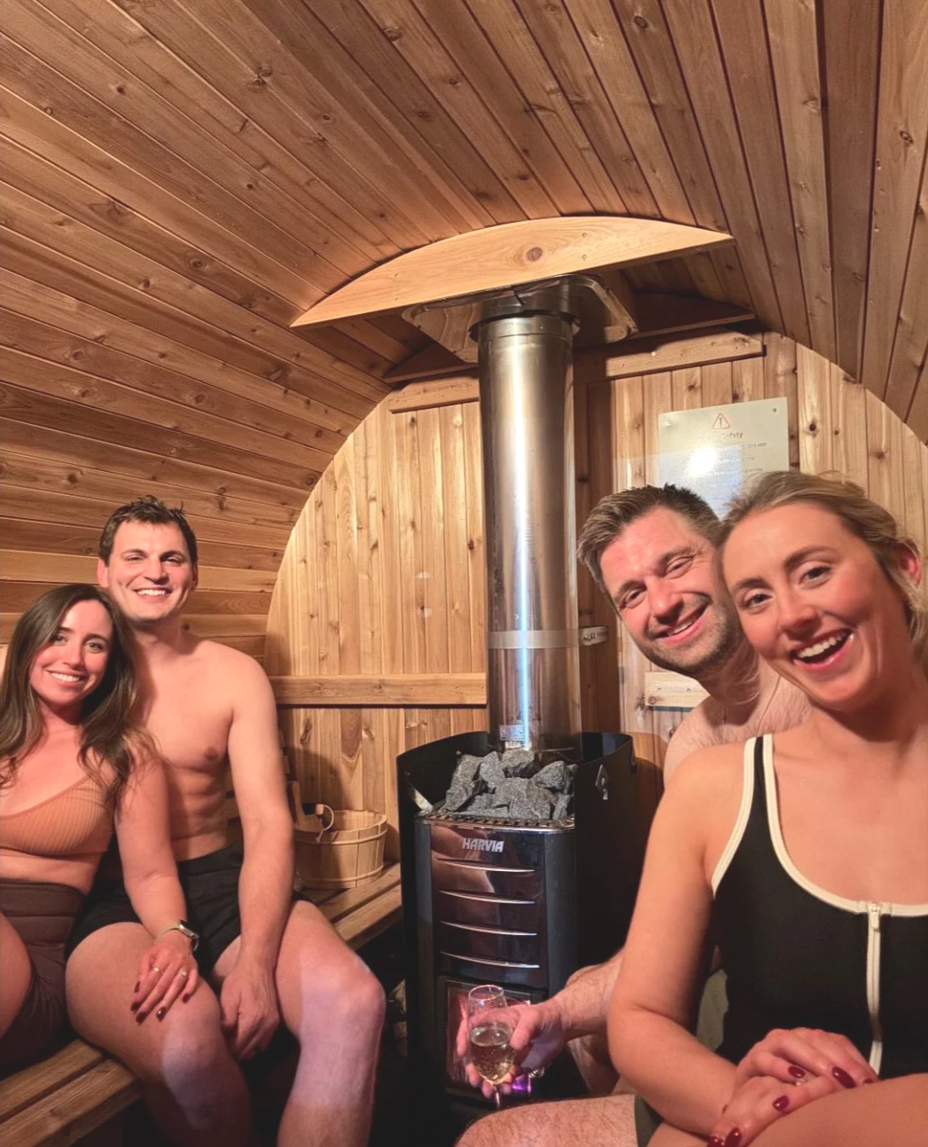 sauna on location mobile sauna in RI bridal party