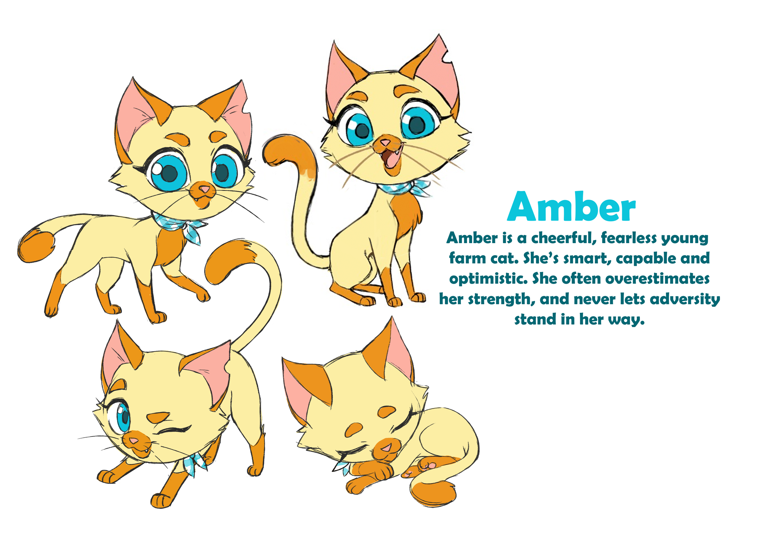 A pitch for a character design that went unused - we went for a dog character ultimately.