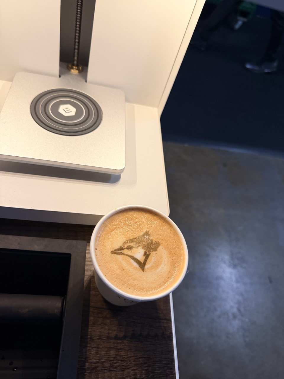 Mobile coffee cart serving espresso and matcha at Tropicana Field in St. Petersburg